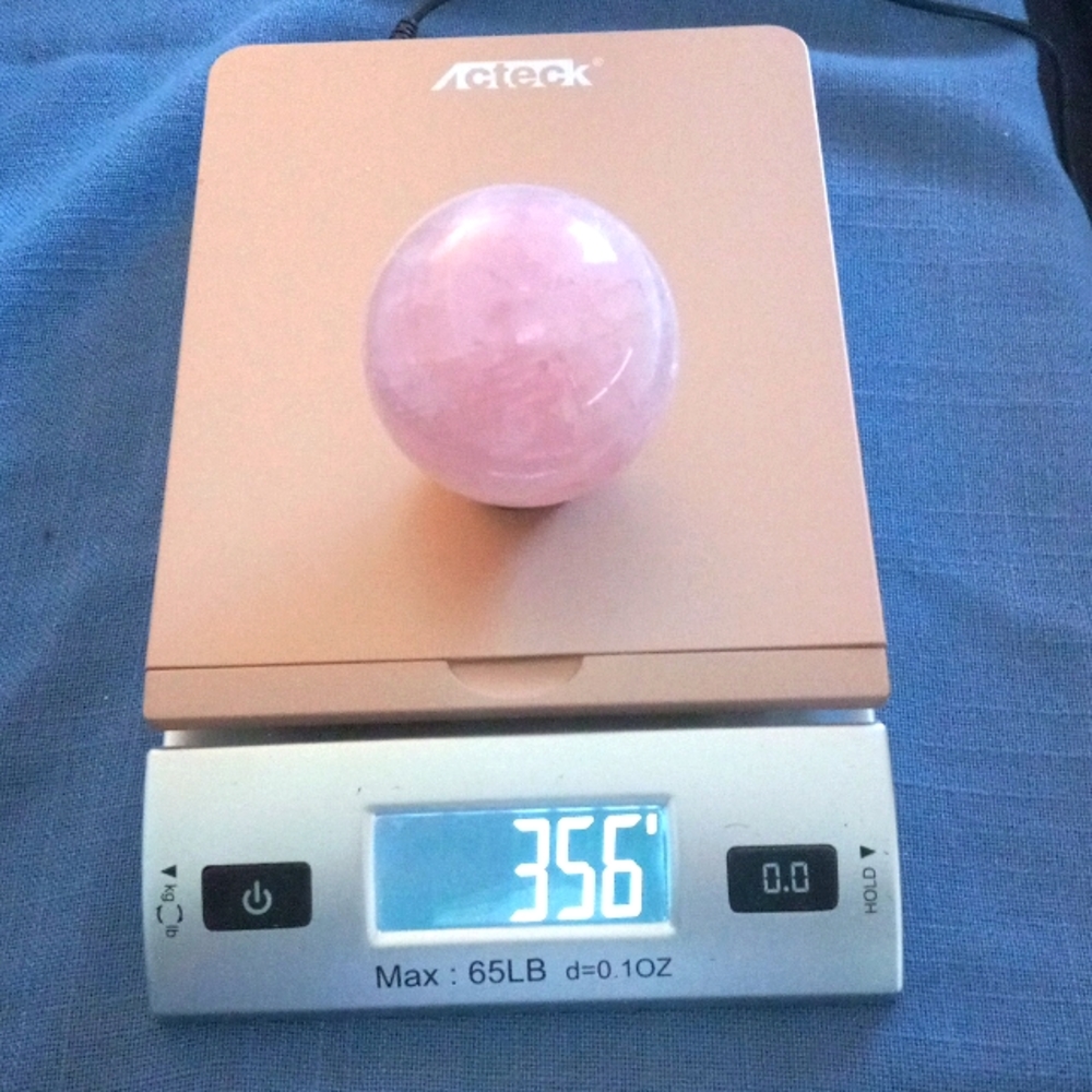 Rose Quartz Crystal Sphere - Picture 7 of 12